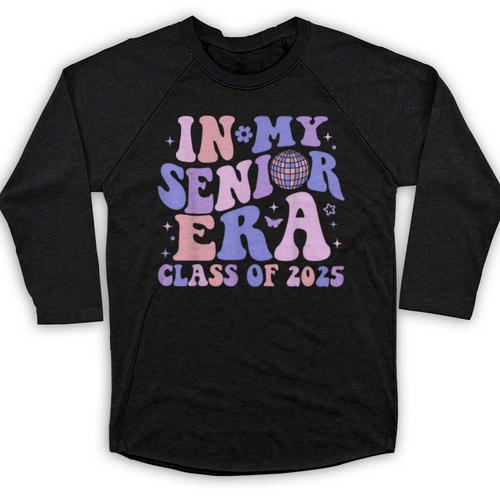 In My Senior Era Class Of 2025 Groovy Senior 2025 Graduation Baseball Raglan Shirt - Best Gift Smart
