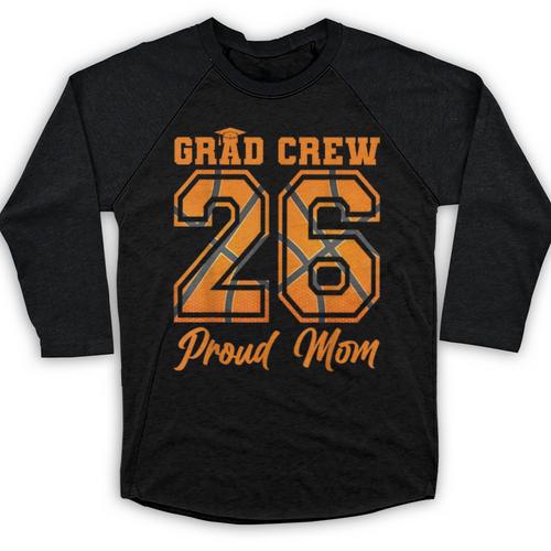 Senior Mom Class Of 2026 Basketball Mom Graduation Baseball Raglan Shirt - Best Gift Smart