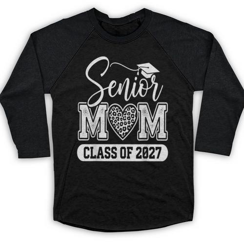 Senior Mom Class Of 2027 Senior Mama 2027 Graduation Baseball Raglan Shirt - Best Gift Smart