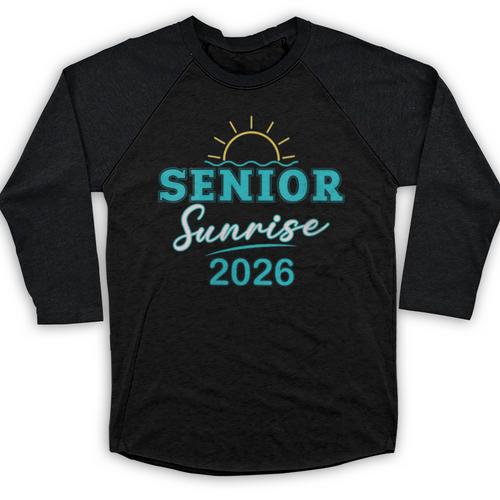 Senior Sunrise Class Of 2026 Vintage Graduation High School Baseball Raglan Shirt - Best Gift Smart