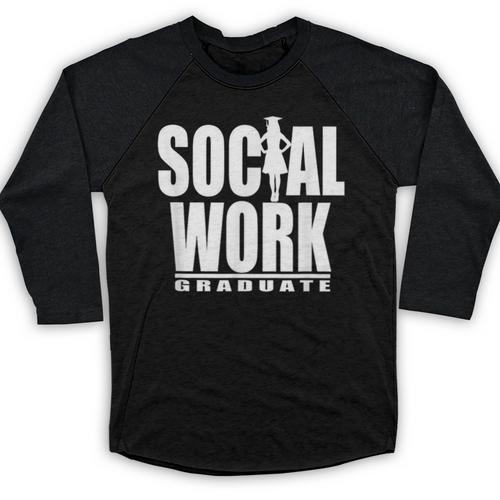Social Work Graduate TShirt College Graduation Baseball Raglan Shirt - Best Gift Smart