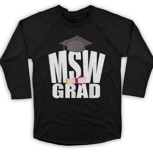 Social Work MSW Graduation Masters Degree Worker 2020 Baseball Raglan Shirt - Best Gift Smart
