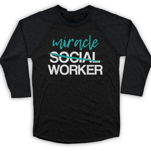 Social Worker Work Month MSW Graduation Masters Baseball Raglan Shirt - Best Gift Smart