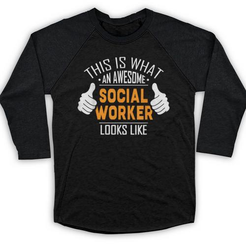 Social Work s Graduation Social Worker Men Baseball Raglan Shirt - Best Gift Smart