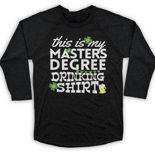 St Patricks Day Masters Degree MSW Graduation Social Work Baseball Raglan Shirt - Best Gift Smart