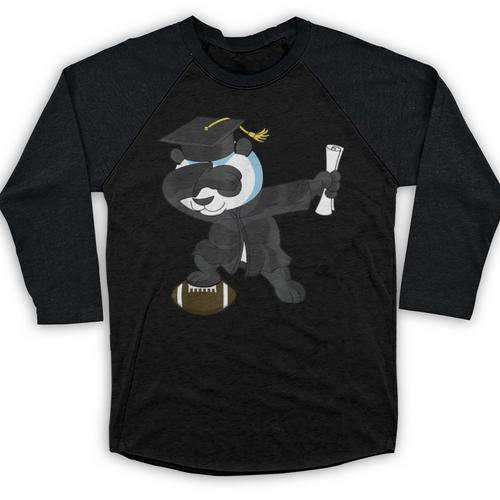 Student Graduation 2022 Panda Football Boys Girls Teenager Baseball Raglan Shirt - Best Gift Smart