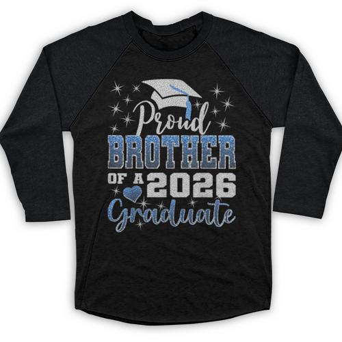 Super Proud Brother Of 2026 Graduate Graduation Family Baseball Raglan Shirt - Best Gift Smart