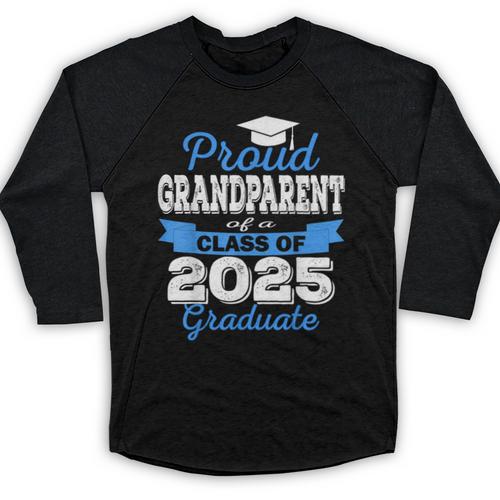 Super Proud Grandparent Of 2025 Graduate Graduation Family Baseball Raglan Shirt - Best Gift Smart