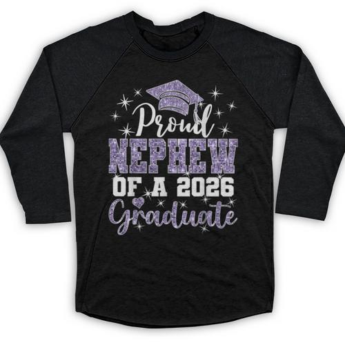 Super Proud Nephew Of 2026 Graduate Senior Graduation Family Baseball Raglan Shirt - Best Gift Smart
