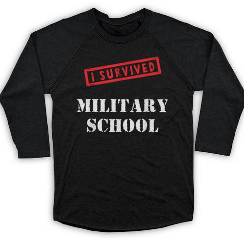 I Survived Military School Graduation Straight Outta Baseball Raglan Shirt - Best Gift Smart