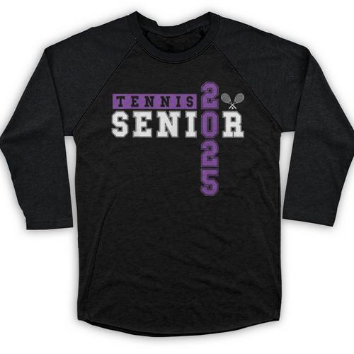 Tennis Senior Night Tennis Senior 2025 Graduation 43 Baseball Raglan Shirt - Best Gift Smart