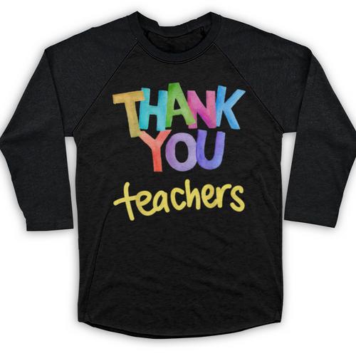 Thank You Teacher Appreciation Graduation Men Women Girls Kids Baseball Raglan Shirt - Best Gift Smart