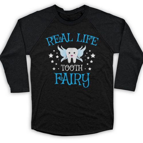 Tooth Fairy Tshirt Cute Dental Hygienist Graduation T Shirt Baseball Raglan Shirt - Best Gift Smart
