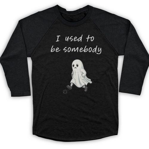 I Used To Be Somebody Nostalgia Halloween Spooky Season Baseball Raglan Shirt - Figerry