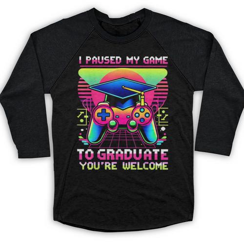 Video Gamer Graduate Graduation Grad Gaming Baseball Raglan Shirt - Best Gift Smart