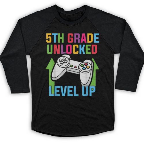VIDEO GAMER Graduation Student Teacher Last Day School Kids Baseball Raglan Shirt - Best Gift Smart