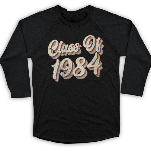 Vintage Class Of 1984 40th Reunion High School Graduation 84 Baseball Raglan Shirt - Best Gift Smart