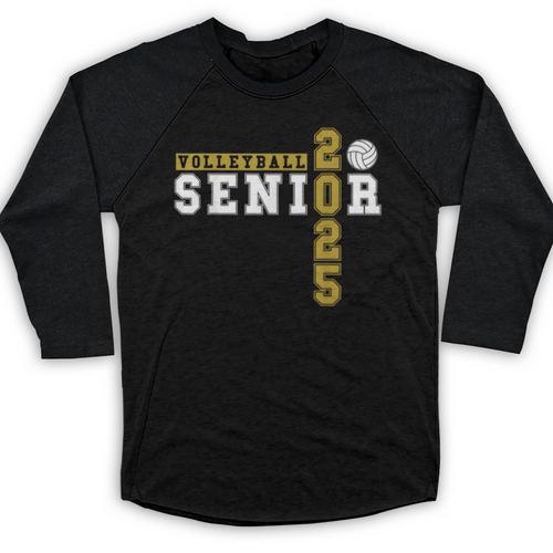 Volleyball Senior Night Volleyball Senior 2025 Graduation 14 Baseball Raglan Shirt - Best Gift Smart