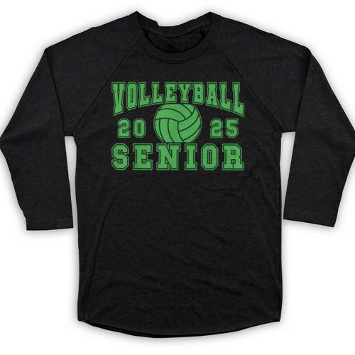 Volleyball Senior Night Volleyball Senior 2025 Graduation 16 Baseball Raglan Shirt - Best Gift Smart