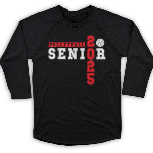 Volleyball Senior Night Volleyball Senior 2025 Graduation 5 Baseball Raglan Shirt - Best Gift Smart
