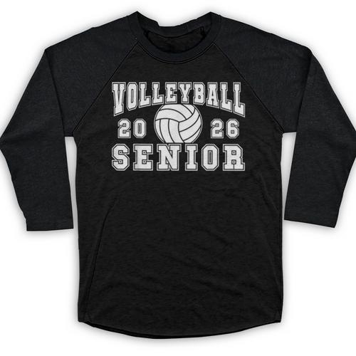 Volleyball Senior Night Volleyball Senior 2026 Graduation 1 Baseball Raglan Shirt - Best Gift Smart