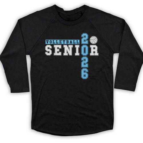 Volleyball Senior Night Volleyball Senior 2026 Graduation 39 Baseball Raglan Shirt - Best Gift Smart