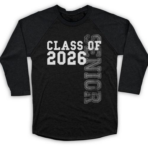 Women's Senior Class Of 2026 Graduation Year High School & College Baseball Raglan Shirt - Best Gift Smart