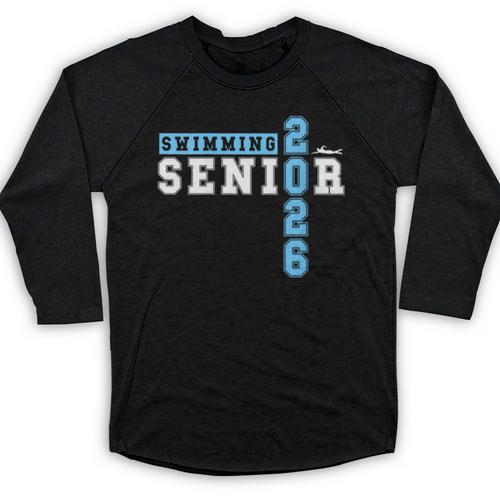 Women's Swimming Senior Night Swim Senior 2026 Graduation 39 Baseball Raglan Shirt - Best Gift Smart