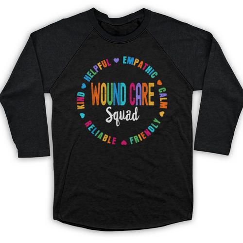 Wound Care Nurse Squad Appreciation Graduation Staff RN Baseball Raglan Shirt - Best Gift Smart