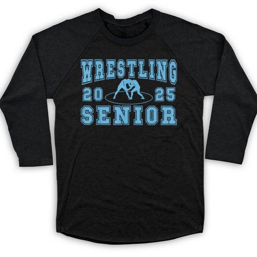 Wrestling Senior Night Wrestling Senior 2025 Graduation 38 Baseball Raglan Shirt - Best Gift Smart