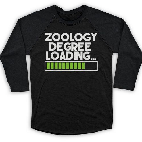 Zoology Degree Loading Zoologist Graduation Student Tee Baseball Raglan Shirt - Best Gift Smart