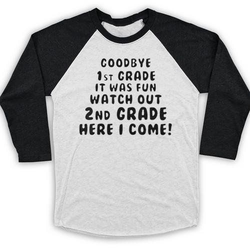 1st First Grade Graduation Tshirt Moving On To 2nd Grade Baseball Raglan Shirt - Best Gift Smart