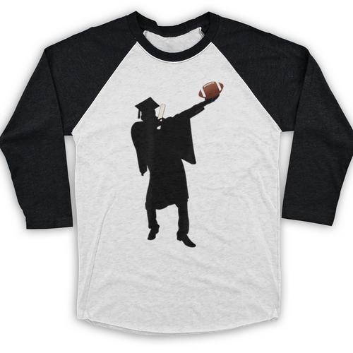 2019 Football Graduation Dab Shirt- Dabbing Graduate Baseball Raglan Shirt - Best Gift Smart
