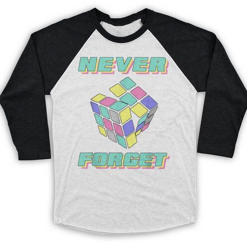 80s 90s Nostalgia Magic Cube Retro Party Costume Baseball Raglan Shirt - Figerry