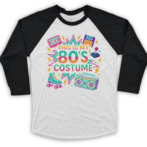 This Is My 80’s Costume Retro Nostalgia Premium Baseball Raglan Shirt - Figerry