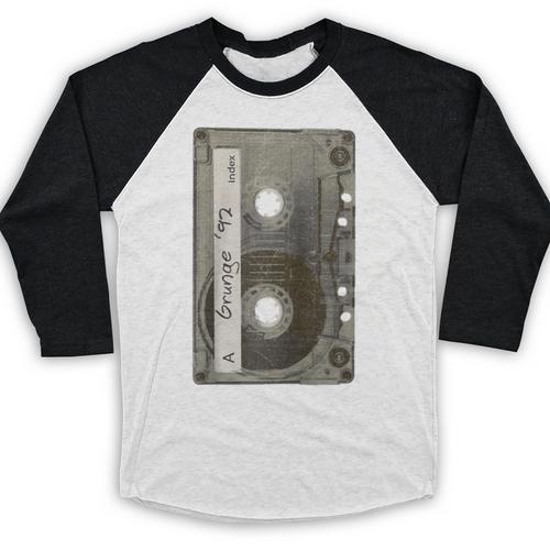 90s MUSIC NOSTALGIA GRAPHIC Raglan Baseball Tee Baseball Raglan Shirt - Figerry