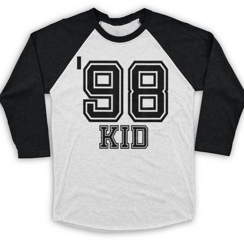 '98 Kid Perfect Vintage Retro Nostalgia Gear For Year 1998 Baseball Raglan Shirt - Figerry