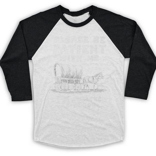Amusing Wagon Pace Please Be Patient I'm From The 1900s Premium Baseball Raglan Shirt - Figerry