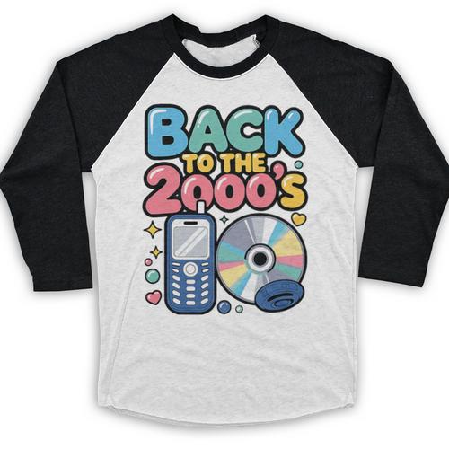 Back To The 2000s Retro Nostalgia Premium Tri-Blend Baseball Raglan Shirt - Figerry