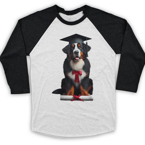Bernese Mountain Dog Graduation Cap Graduate Training School For Men Women Girls Kids Baseball Raglan Shirt - Best Gift Smart