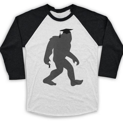 Bigfoot Graduate Shirt Cute Sasquatch Graduation Baseball Raglan Shirt - Best Gift Smart