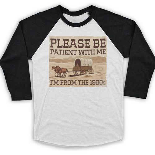 Boomer Millennial Please Be Patient I'm From The 1900s Premium Baseball Raglan Shirt - Figerry