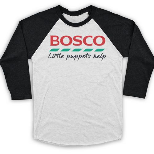 Bosco Little Puppets Help Irish Nostalgia Retro 80s Premium Tri-Blend Baseball Raglan Shirt - Figerry