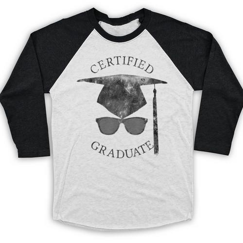 Certified Graduate Vintage Mortarboard Graduation Baseball Raglan Shirt - Best Gift Smart