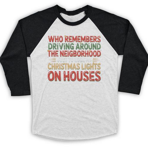 Christmas Lights Nostalgia – Holiday Memory Christmas Spirit Premium Tri-Blend Baseball Raglan Shirt - Figerry