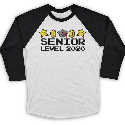 Class Of 2020 Senior Retro Video Game Graduation Gamer Baseball Raglan Shirt - Best Gift Smart