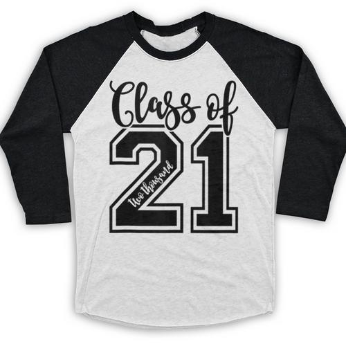 Class Of 2021 Senior 21 Cool Graduation Baseball Raglan Shirt - Best Gift Smart