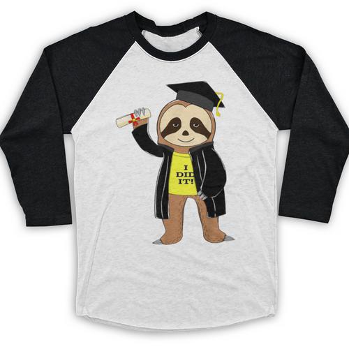 Class Of 2022 Sloth Graduation Masters College High School Baseball Raglan Shirt - Best Gift Smart