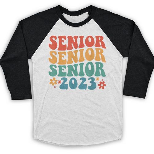 Class Of 2023 Senior 2023 Graduation Retro Seniors Baseball Raglan Shirt - Best Gift Smart