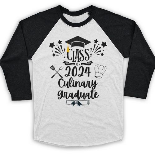 Class Of 2024 Culinary Graduate Culinary Chef Graduation Baseball Raglan Shirt - Best Gift Smart